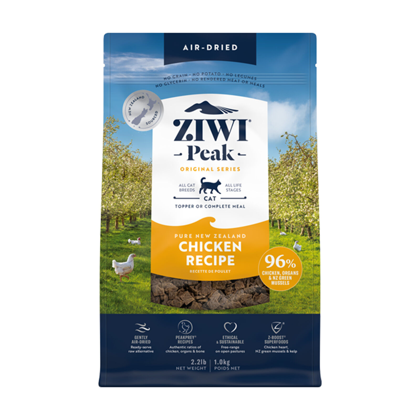 Ziwi Peak Air Dried Cat Food Free Range Chicken