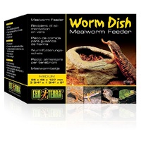 Exo Terra Worm Dish Mealworm Feeder for Reptiles - Medium