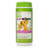 Petkin Bamboo Eco Pet Ear Wipes - 80 Pack