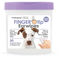 Petkin Fingertip Ear Wipes - 50 Pack