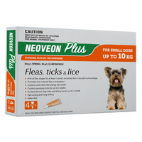 Neoveon Plus for Dogs up to 10kg - 4 Pack - Orange