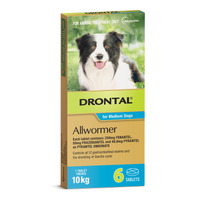 Drontal All Wormer Medium Dog Tablets - 10 kgs - 6 pack