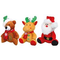 Christmas Plush Dog Toy (Trixie) - 20cm (Santa, Bear or Reindeer)