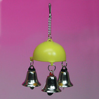 Half Ball with 3 Bells Bird Toy