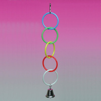 Plastic Olympic Rings with Bell Bird Toy