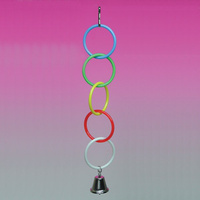 Plastic Olympic Rings with Bell Bird Toy