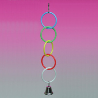 Plastic Olympic Rings with Bell Bird Toy