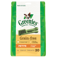 Greenies Grain Free Dental Dog Treats - Petite - 340g (20 Pack)