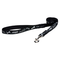 Rogz Fancy Dress Dog Lead - Black Bones - Large Beach Bum (20mm x 1.4m)