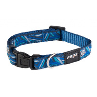 Rogz Beltz Fancy Dress Dog Collar - Navy Zen - Large Beach Bum (20mm x 34-56cm)