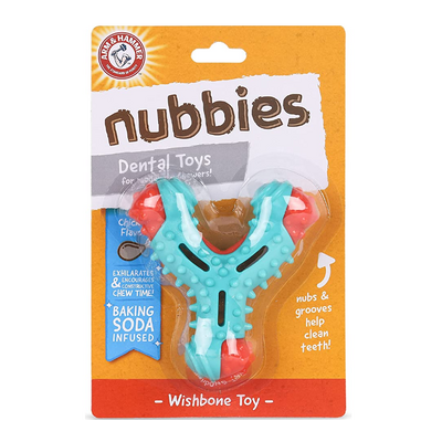 Arm & Hammer Nubbies Dental Dog Toy - Wishbone