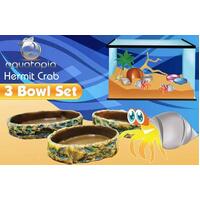 Aquatopia Hermit Crab Three Bowl Set