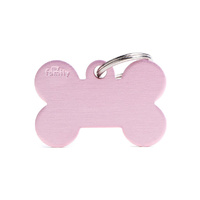 My Family Pet Tag Basic Bone - Pink - Large (3.8cm x 2.5cm)