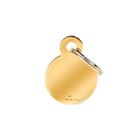 My Family Pet Tag Basic Circle - Gold - Small (2.8cm x 2.1cm)