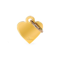 My Family Pet Tag Basic Heart - Gold - Small