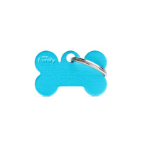 My Family Pet Tag Basic Bone - Light Blue - Small (3cm x 1.8cm)