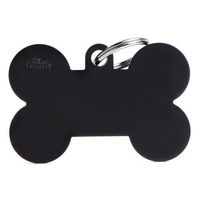 My Family Pet Tag Basic Bone - Black - X-Large