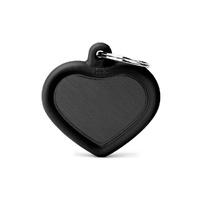 My Family Pet Tag - Hush - Heart - Black