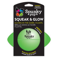 Spunky Pup Squeak & Glow Football - 14cm
