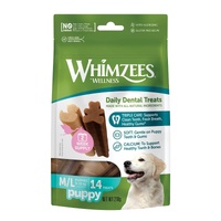 Whimzees Puppy Dental Treats - Medium/Large - 14 Pack (210g)