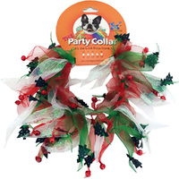 Christmas Party Dog Collar Trees & Bells - X-Small (20cm)