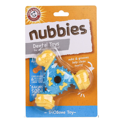 Arm & Hammer Nubbies Dental Dog Toy - TriBone