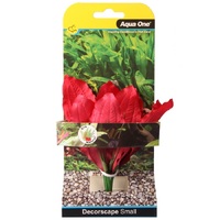 Aqua One Silk Aquarium Plant - Amazon Red - Small (13cm)