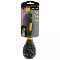 Pet One Combination Bristle & Metal Pin Brush - Small