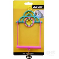 Avi One Bird Toy 2 In 1 Swing with turning Rings