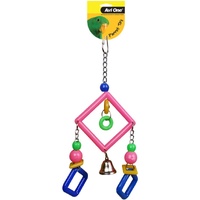 Avi One Bird Toy Acrylic 3 Diamonds Bell - 28cm