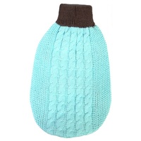 Pet One Komfyknit Dog Knitted Jumper - 25cm - Turquoise/Grey