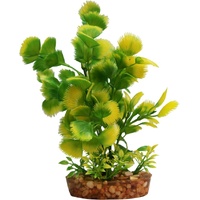 Aqua One Plastic Plant - Yellow Hottonia with Gravel Base (Medium)