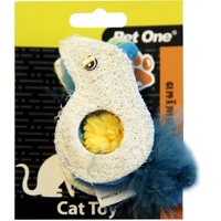Pet One Loofa & Raffia Cat Toy - Mouse