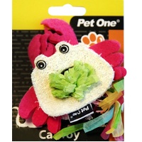 Pet One Loofa & Raffia Cat Toy - Crab