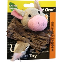 Pet One Raffia Body Cat Toy - Pig