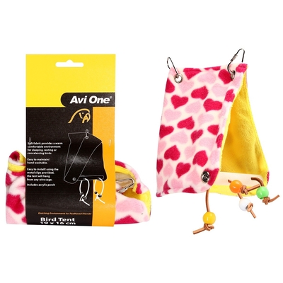 Avi One Bird Hammock with Acrylic Perch - 19cm x 16cm