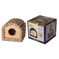 Pet One Mouse Wood Playhouse Cosy Cabin (10x10x9.5cm)