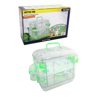 Pet One Critter Crib Mouse Habitat - 2 Level - 40L X 27W X 39cmH - Green