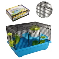 Pet One Critter Villa Mouse Wire Cage - 42L X 31W X 27cm H - Blue/Green