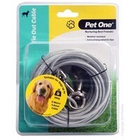 Pet One Tie Out Cable - 9 Meters - Dogs Up To 45kg