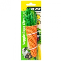 Pet One Small Animal Veggie Rope Chew Carrot - Small (13.5cm)