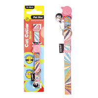 Pet One Nylon Cat Collar - Neon - Pink (10mm x 18-28cm)