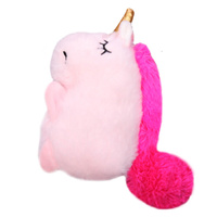 Pet One Plush Squeaky Dog Toy - Unicorn - Pink (18cm)