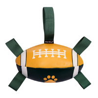 Pet One Toggle Ball Dog Toy - Football Green/Gold - Medium