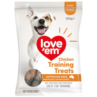 Love 'Em All Natural Chicken Training Treats - 200g