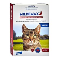 MILBEMAX Allwormer for Large Cats Over 2kg - 2 Pack - Red