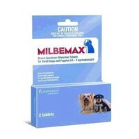 MILBEMAX for Small Dogs and Puppies 0.5-5kgs - 2 Pack - Light Blue