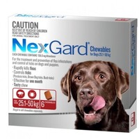 NexGard for dogs 25.1-50 kgs - Red - 6 Pack