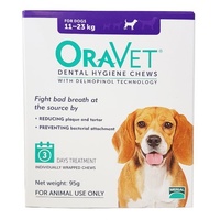 OraVet Denal Hygiene Chews for Medium Dogs 11-23 kg (3 Pack)