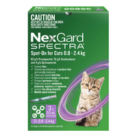NexGard Spectra for Cats 0.8-2.4kg - Purple - 3 Pack